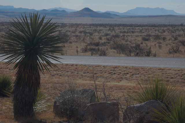 looking out across the plains from the picnic site